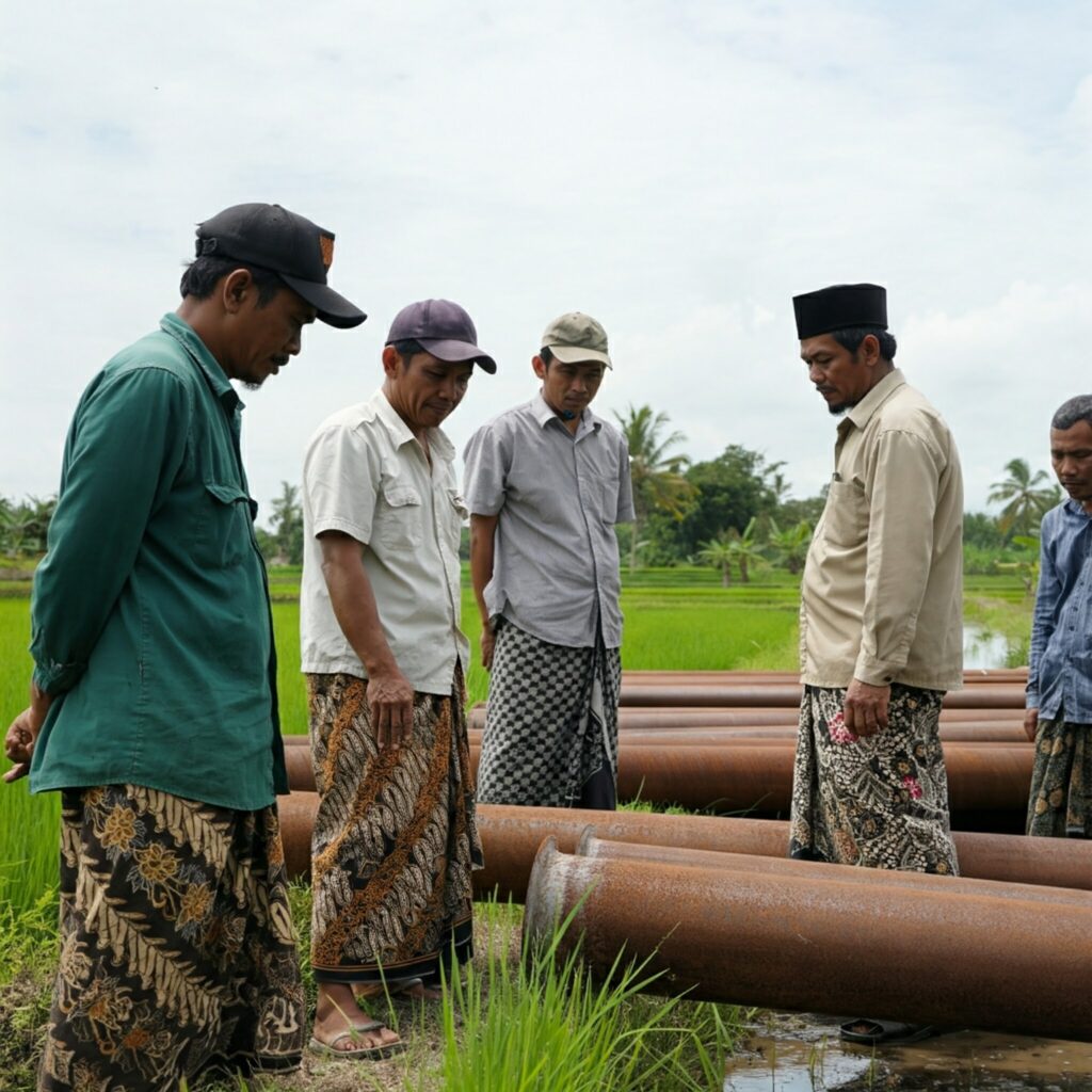 gorong-gorong baja untuk pertanian, produktivitas