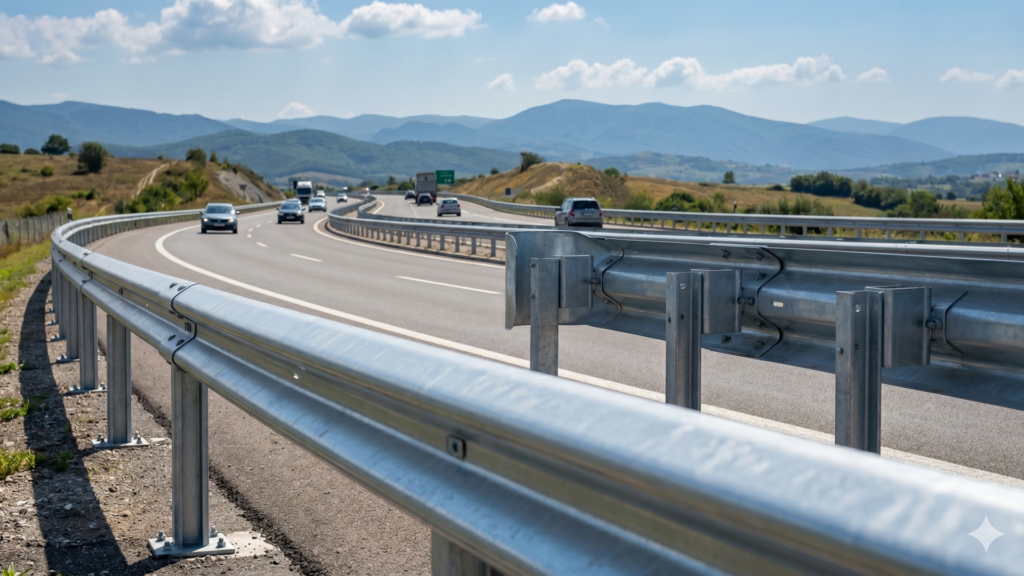 Guardrail jalan tol SNI