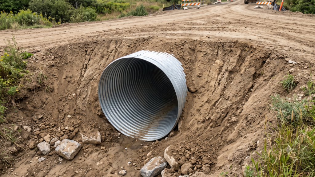 Beranda 15 headwall gorong-gorong baja